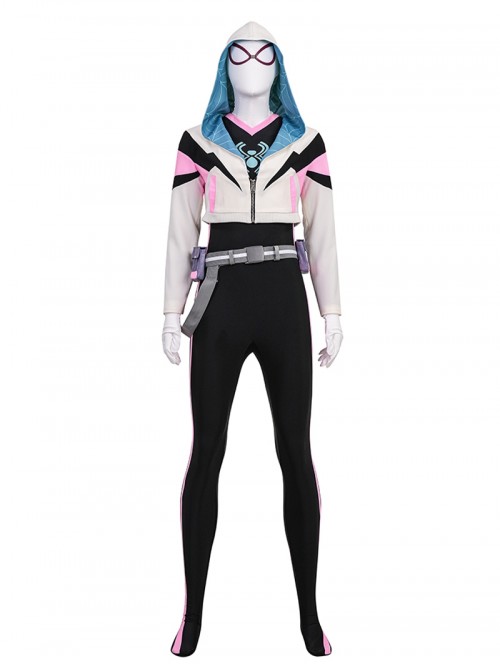 Your Friendly Neighborhood Spider Man Season 2 Spider Gwen Halloween Cosplay Costume Set Without Shoes