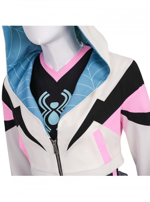 Your Friendly Neighborhood Spider Man Season 2 Spider Gwen Halloween Cosplay Costume Set Without Shoes