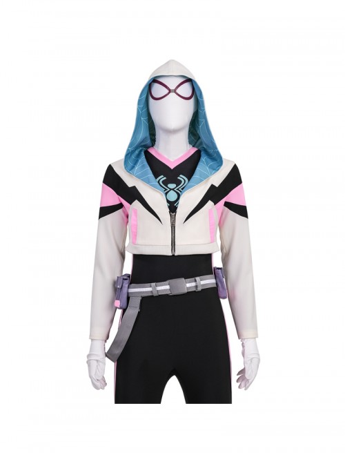 Your Friendly Neighborhood Spider Man Season 2 Spider Gwen Halloween Cosplay Costume Set Without Shoes