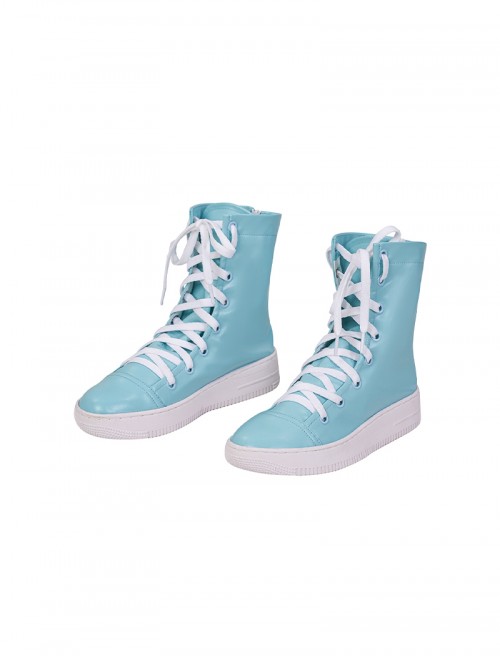 Your Friendly Neighborhood Spider Man Season 2 Spider Gwen Halloween Cosplay Accessories Blue High Top Shoes