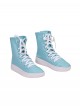 Your Friendly Neighborhood Spider Man Season 2 Spider Gwen Halloween Cosplay Accessories Blue High Top Shoes