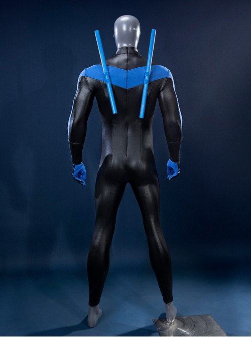 Nightwing Robin Dick Grayson Version Bodysuit Halloween Cosplay Costume Set Without Shoes
