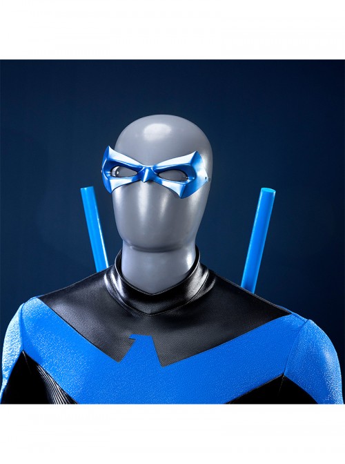 Nightwing Robin Dick Grayson Version Bodysuit Halloween Cosplay Costume Set Without Shoes