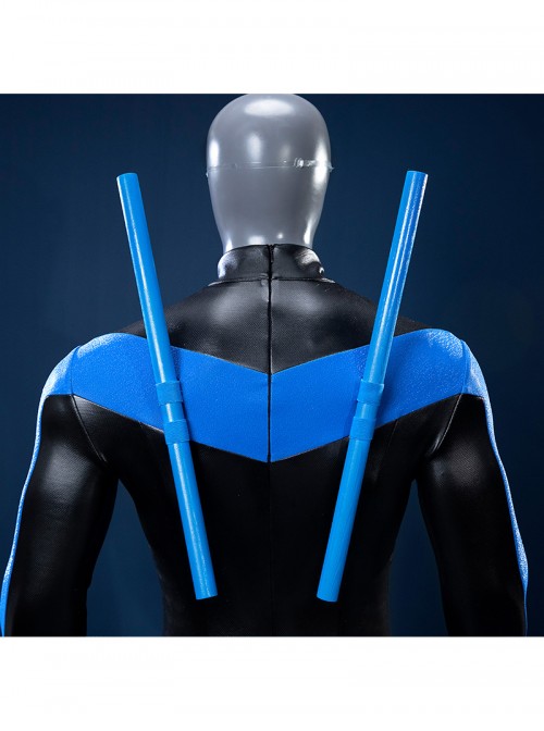Nightwing Robin Dick Grayson Version Bodysuit Halloween Cosplay Costume Set Without Shoes