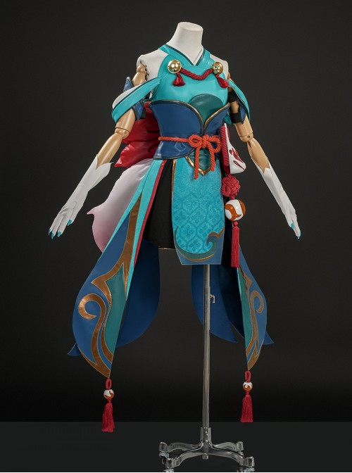 Game Overwatch Kiriko Inari Divine Fox Halloween Cosplay Costume Set