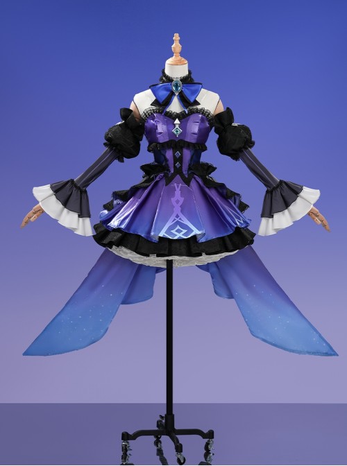 Game Genshin Impact UGC Miliastra Wonderland Phantom Night Candlelight Halloween Cosplay Costume Set