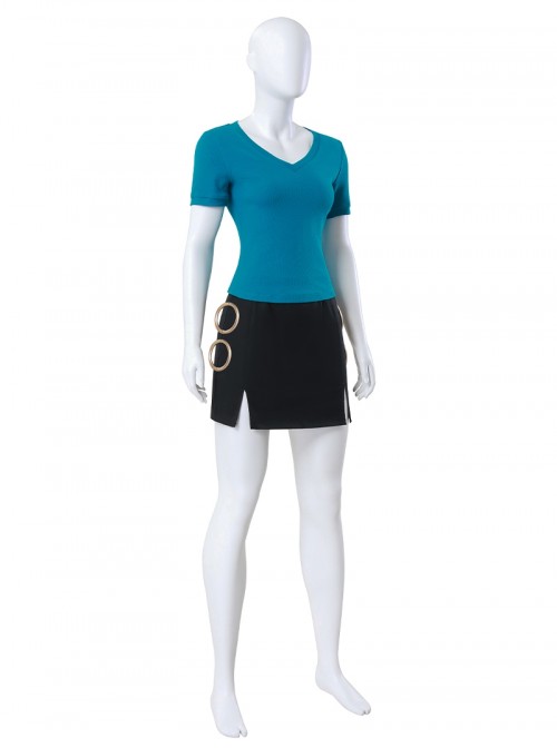 One Piece Live Action Season 2 Nami Blue Short Sleeve Halloween Cosplay Costume Set Without Shoes