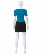 One Piece Live Action Season 2 Nami Blue Short Sleeve Halloween Cosplay Costume Set Without Shoes