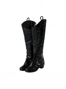 Movie Wicked Elphaba Halloween Cosplay Accessories Black High Heel Boots