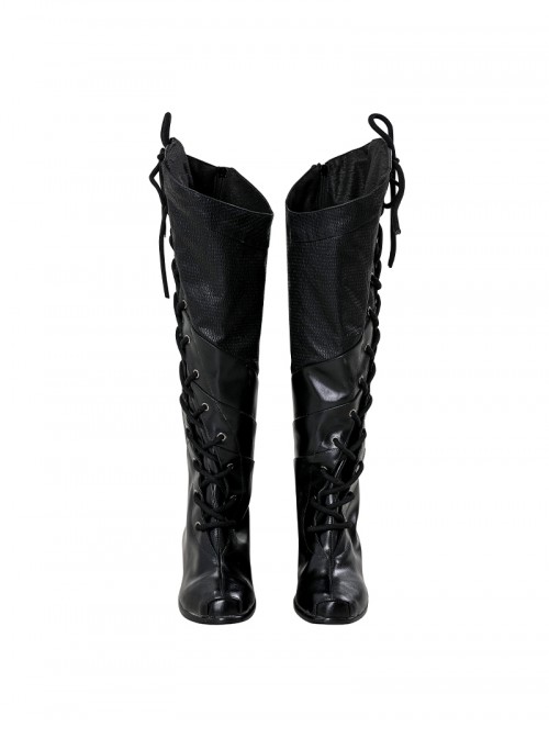 Movie Wicked Elphaba Halloween Cosplay Accessories Black High Heel Boots