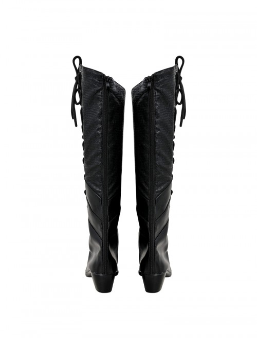 Movie Wicked Elphaba Halloween Cosplay Accessories Black High Heel Boots