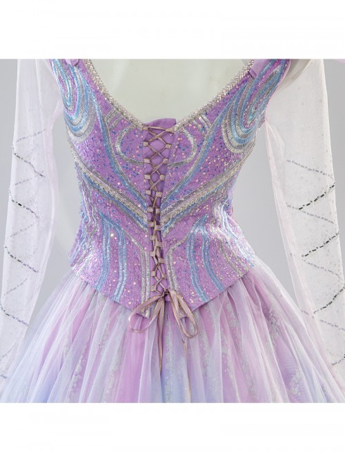 Movie Wicked For Good Glinda Halloween Cosplay Costume Set Without Shoes