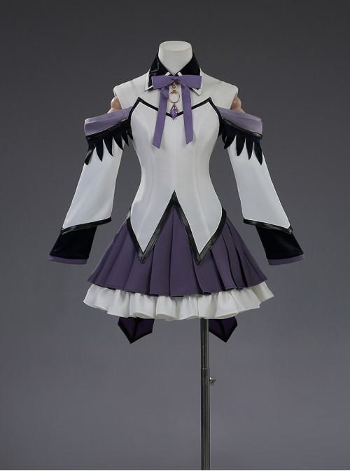 Puella Magi Madoka Magica The Rebellion Story Akemi Homura Halloween Cosplay Costume Set