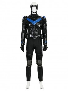 Game Batman Arkham Knight Nightwing Halloween Cosplay Costume Set Without Shoes