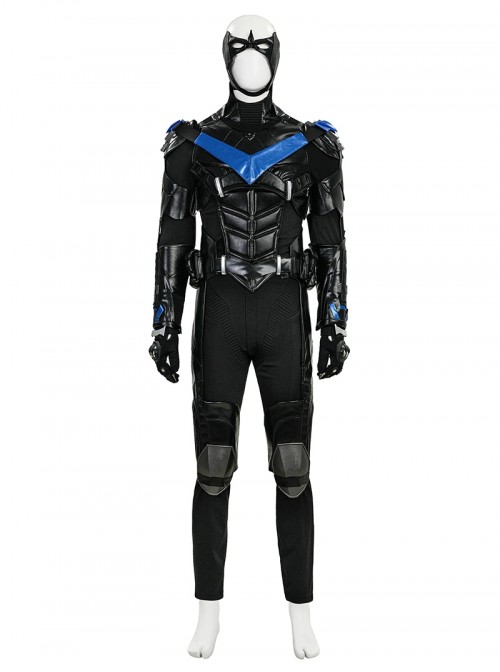 Game Batman Arkham Knight Nightwing Halloween Cosplay Costume Set Without Shoes