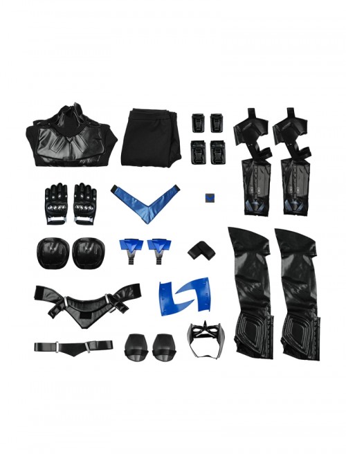Game Batman Arkham Knight Nightwing Halloween Cosplay Costume Set Without Shoes