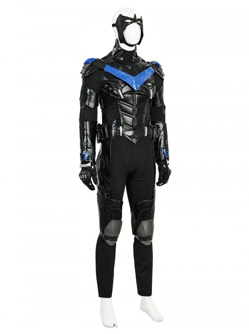 Game Batman Arkham Knight Nightwing Halloween Cosplay Costume Set Without Shoes