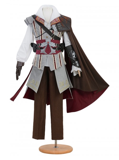 Game Assassin's Creed II Ezio Auditore Halloween Cosplay Costume Set