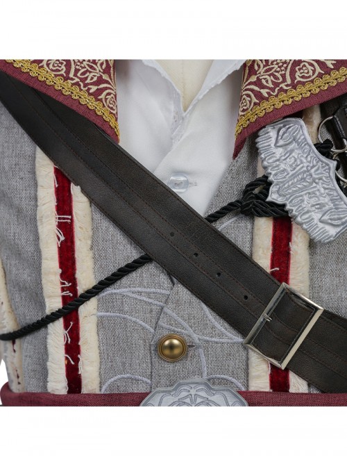 Game Assassin's Creed II Ezio Auditore Halloween Cosplay Costume Set