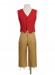 One Piece Live Action Season 2 Monkey D. Luffy Halloween Cosplay Costume Set Without Shoes