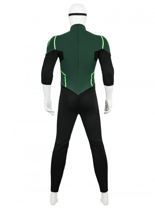 Green Lantern Bodysuit Battle Suit Halloween Cosplay Costume Set Without Shoes