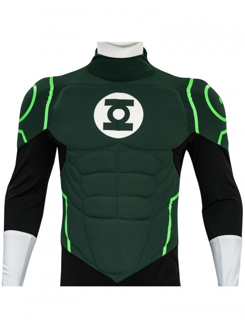 Green Lantern Bodysuit Battle Suit Halloween Cosplay Costume Set Without Shoes