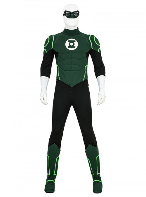 Green Lantern Battle Suit Halloween Cosplay Accessories Green Boots