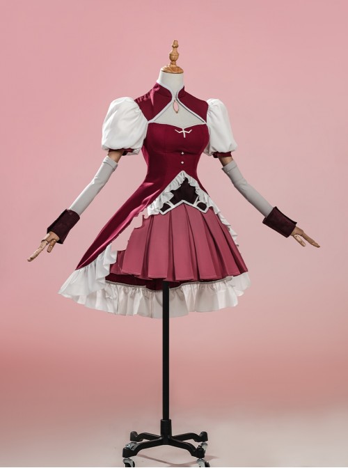 Puella Magi Madoka Magica Walpurgisnacht Rising Sakura Kyoko Halloween Cosplay Costume Set
