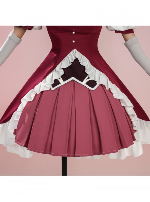 Puella Magi Madoka Magica Walpurgisnacht Rising Sakura Kyoko Halloween Cosplay Costume Set