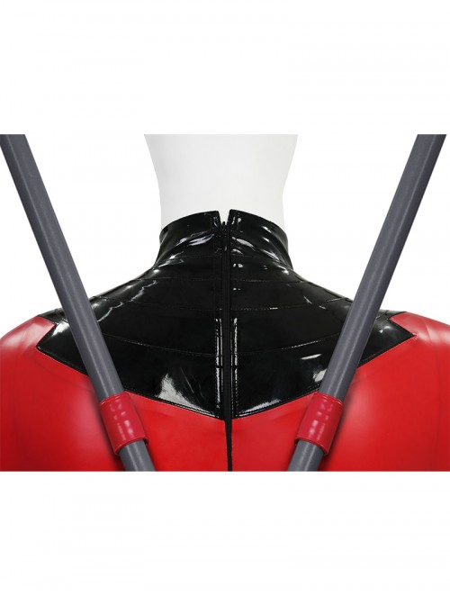 Anime Comic New 52 Nightwing Red Battle Suit Version Halloween Cosplay Costume Set Without Boots