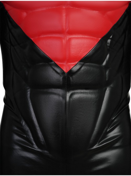 Anime Comic New 52 Nightwing Red Battle Suit Version Halloween Cosplay Costume Set Without Boots