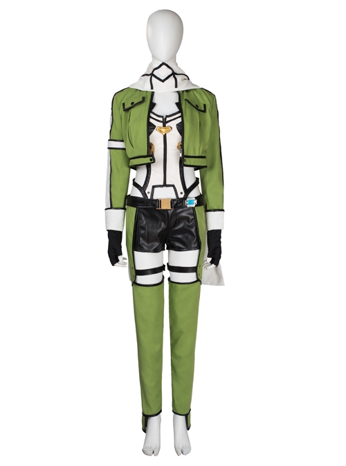 Japanese Anime Sword Art Online Asada Shino Halloween Cosplay Costume Full Set