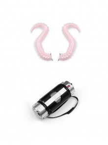 Game Arknights Endfield Ardelia Halloween Cosplay Accessories Silver Bucket Pink Sheep Horns