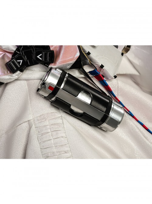 Game Arknights Endfield Ardelia Halloween Cosplay Accessories Silver Bucket Pink Sheep Horns