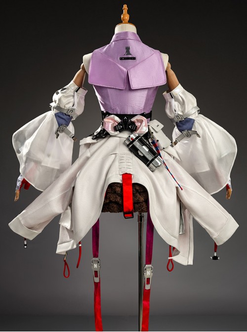 Game Arknights Endfield Ardelia Halloween Cosplay Accessories Silver Bucket Pink Sheep Horns