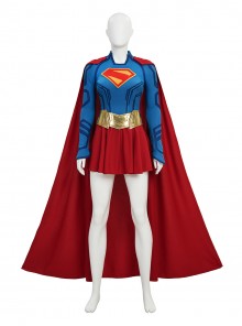 Movie Supergirl Kara Zor-El Halloween Cosplay Costume Set Without Coat Without Boots