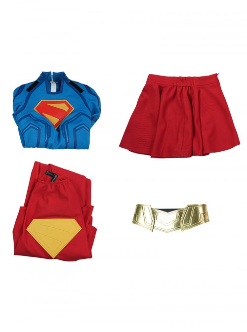 Movie Supergirl Kara Zor-El Halloween Cosplay Costume Set Without Coat Without Boots