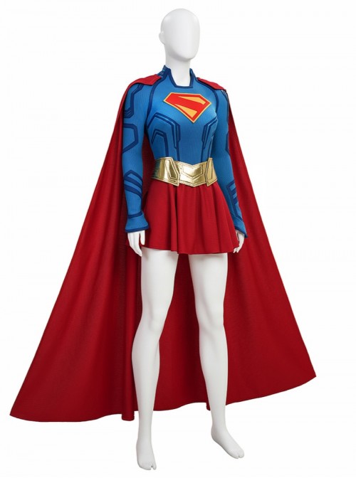 Movie Supergirl Kara Zor-El Halloween Cosplay Costume Set Without Coat Without Boots