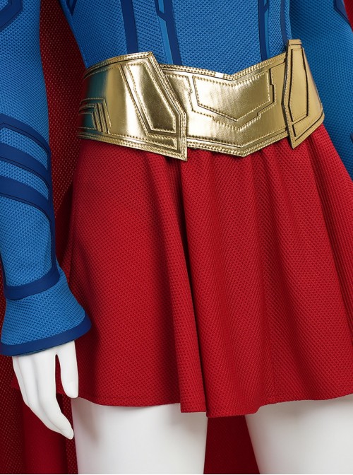 Movie Supergirl Kara Zor-El Halloween Cosplay Costume Set Without Coat Without Boots