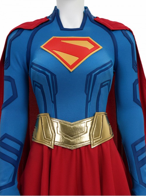 Movie Supergirl Kara Zor-El Halloween Cosplay Costume Set Without Coat Without Boots