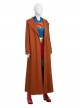 Movie Supergirl Kara Zor-El Halloween Cosplay Costume Brown Coat