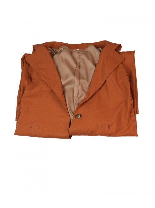 Movie Supergirl Kara Zor-El Halloween Cosplay Costume Brown Coat