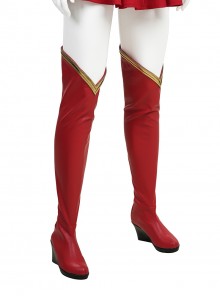 Movie Supergirl Kara Zor-El Halloween Cosplay Accessories Red Boots
