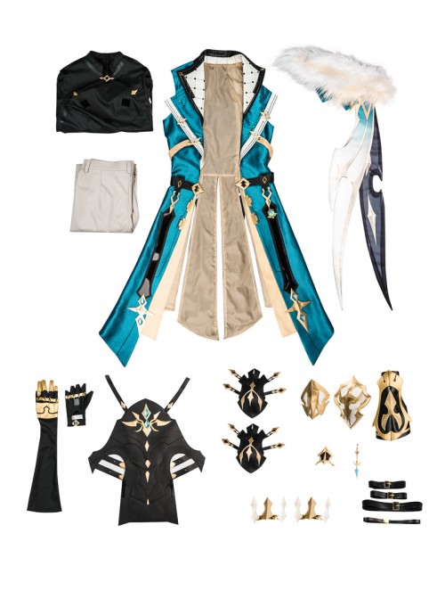 Game Genshin Impact Varka Halloween Cosplay Costume Set Without Boots