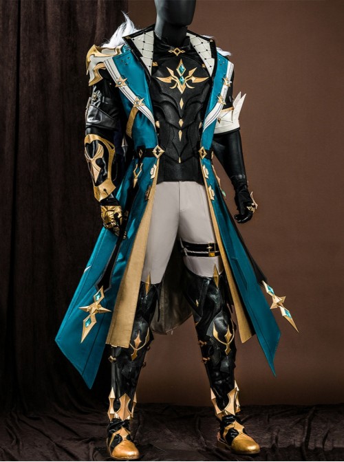 Game Genshin Impact Varka Halloween Cosplay Costume Set Without Boots