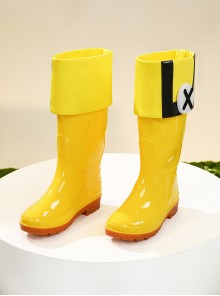 Game Genshin Impact Miliastra Wonderland Weather Waddler Halloween Cosplay Accessories Yellow Boots