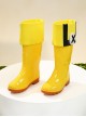 Game Genshin Impact Miliastra Wonderland Weather Waddler Halloween Cosplay Accessories Yellow Boots