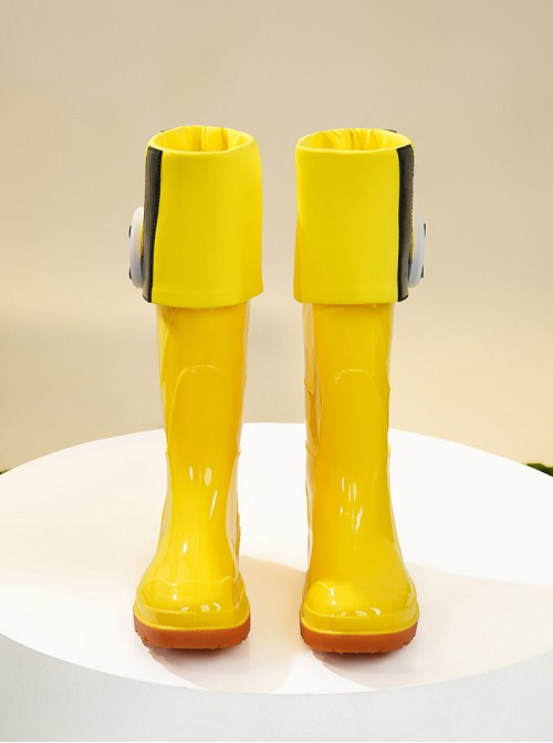 Game Genshin Impact Miliastra Wonderland Weather Waddler Halloween Cosplay Accessories Yellow Boots