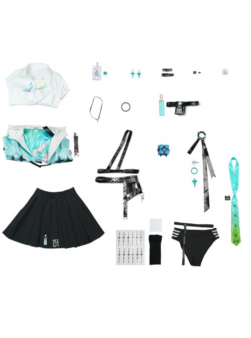 Game Wuthering Waves Lynae Halloween Cosplay Costume Set Without Headphones