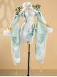 Game Genshin Impact Zibai Outfit Printed Version Halloween Cosplay Costume Set